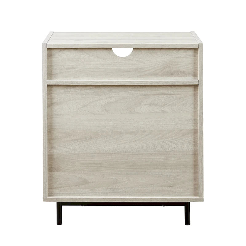 Table de chevet USB moderne à double tiroir