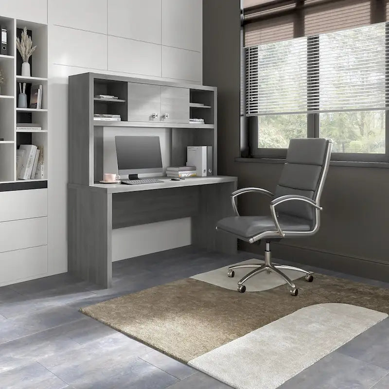 Bureau de 60 pouces avec étagère à livres