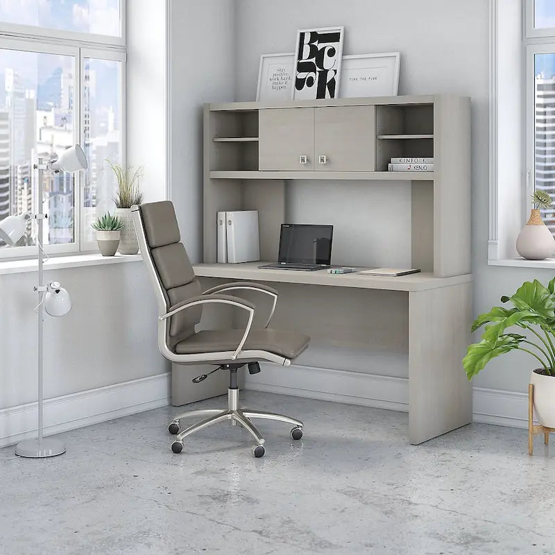 Bureau de 60 pouces avec étagère à livres
