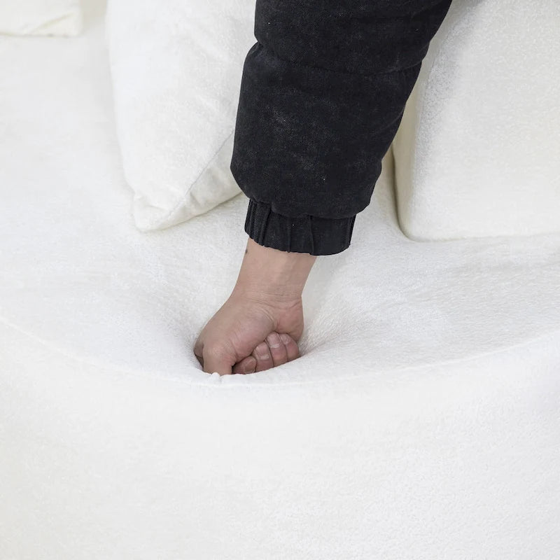Canapé d'angle modulable, canapé de compression moderne à trois places en forme de L avec méridienne, accoudoir gauche