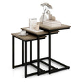 Ensemble de 3 tables basses gigognes et tables d'appoint (tables d'appoint/tables de chevet empilables)