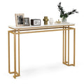 Console d'entrée de 47 pouces avec plateau effet marbre — Table console de style moderne