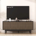 Meuble TV moderne Mid-Century de 64,45 pouces avec portes / Meuble de divertissement