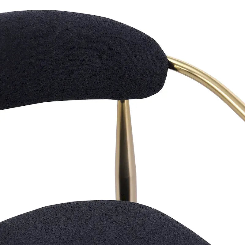 Lot de 2 tabourets de bar, chaises de hauteur comptoir avec dossier rembourré, chaises d'îlot de cuisine avec accoudoirs et pieds en métal