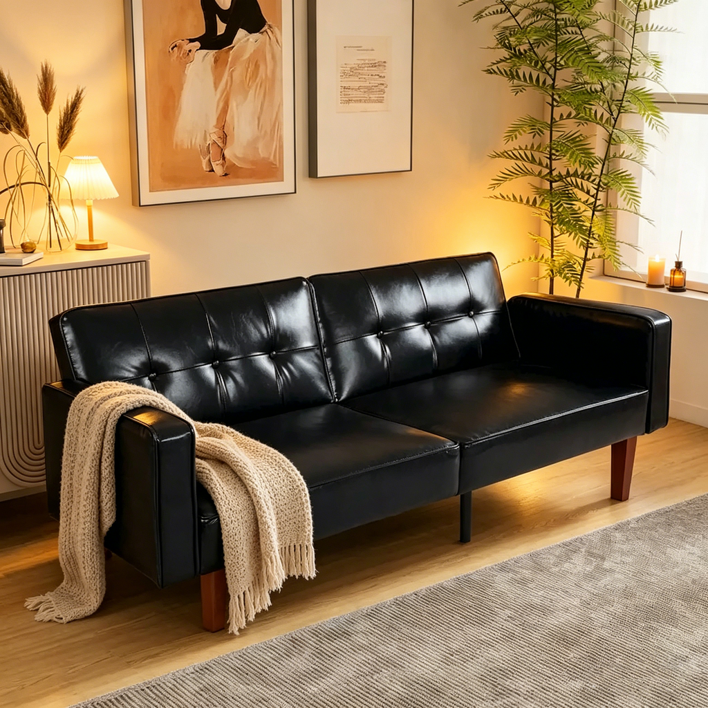 Canapé-lit futon en mousse à mémoire de forme convertible pour salon - 68.11*30.11*28.74