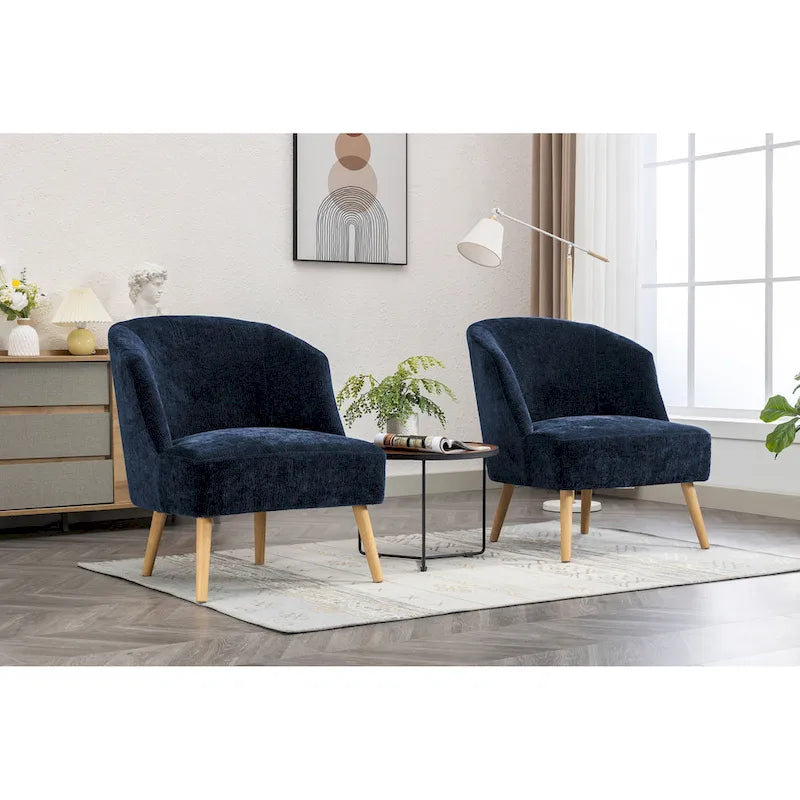 Fauteuil baquet garni de velours côtelé, avec pieds en bois d'hévéa