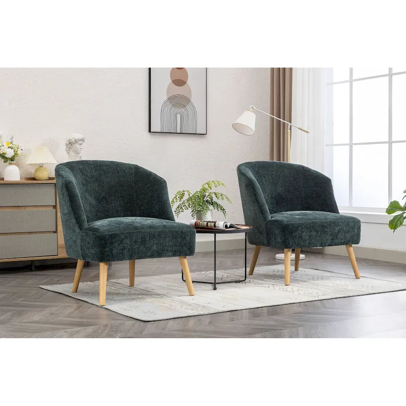 Fauteuil baquet garni de velours côtelé, avec pieds en bois d'hévéa