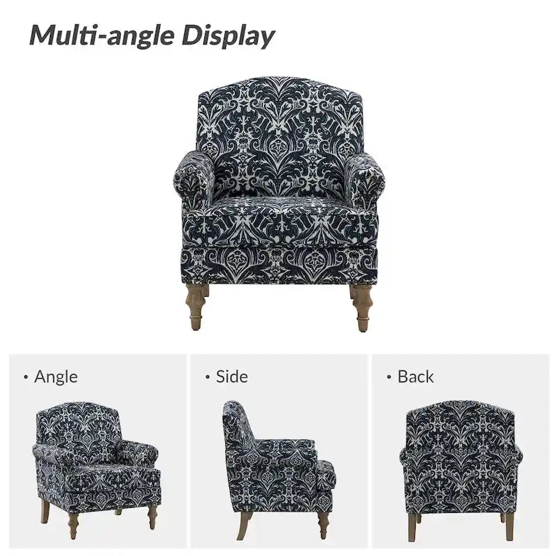 Fauteuils rivetées avec accoudoirs à bord roulé (lot de deux)