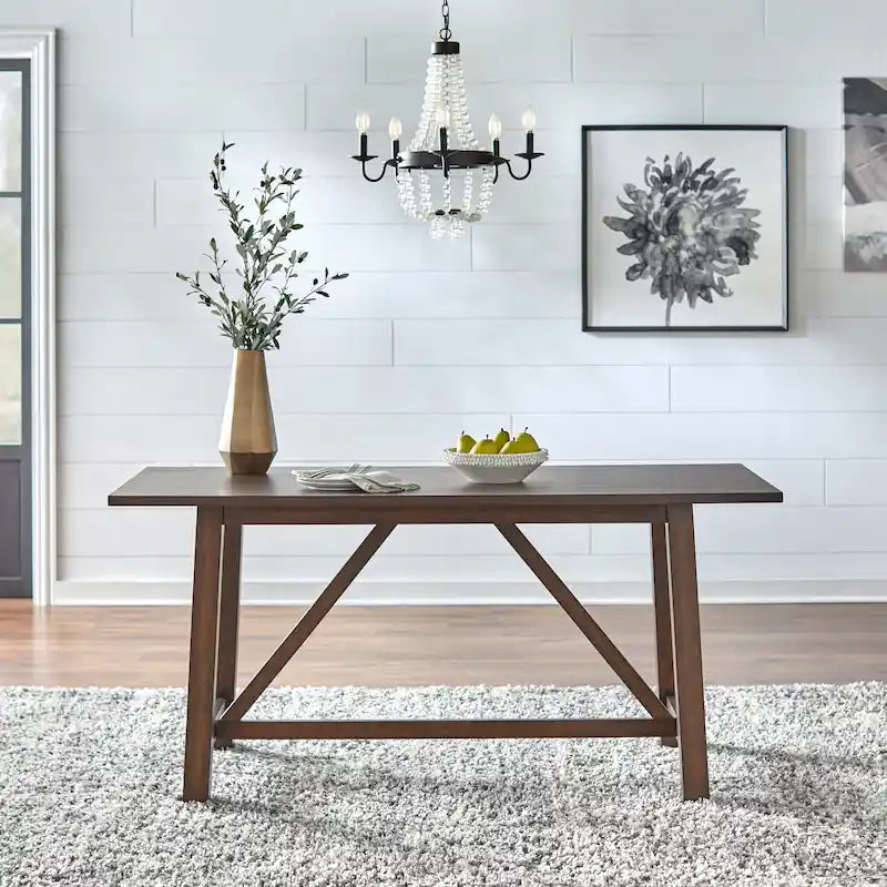 Table à manger tréteaux de style rustique
