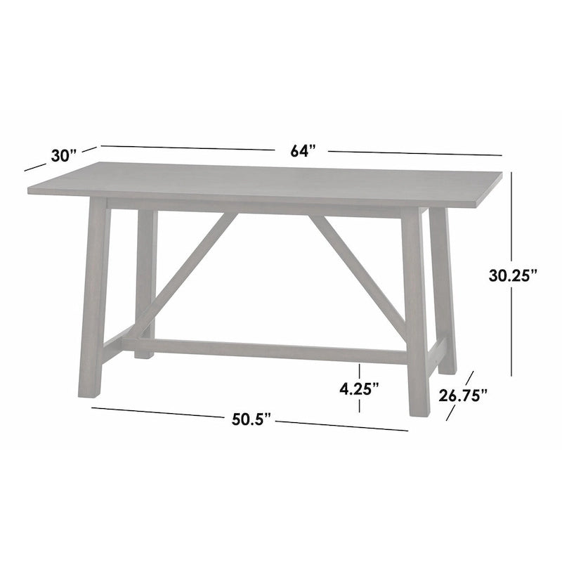 Table à manger tréteaux de style rustique