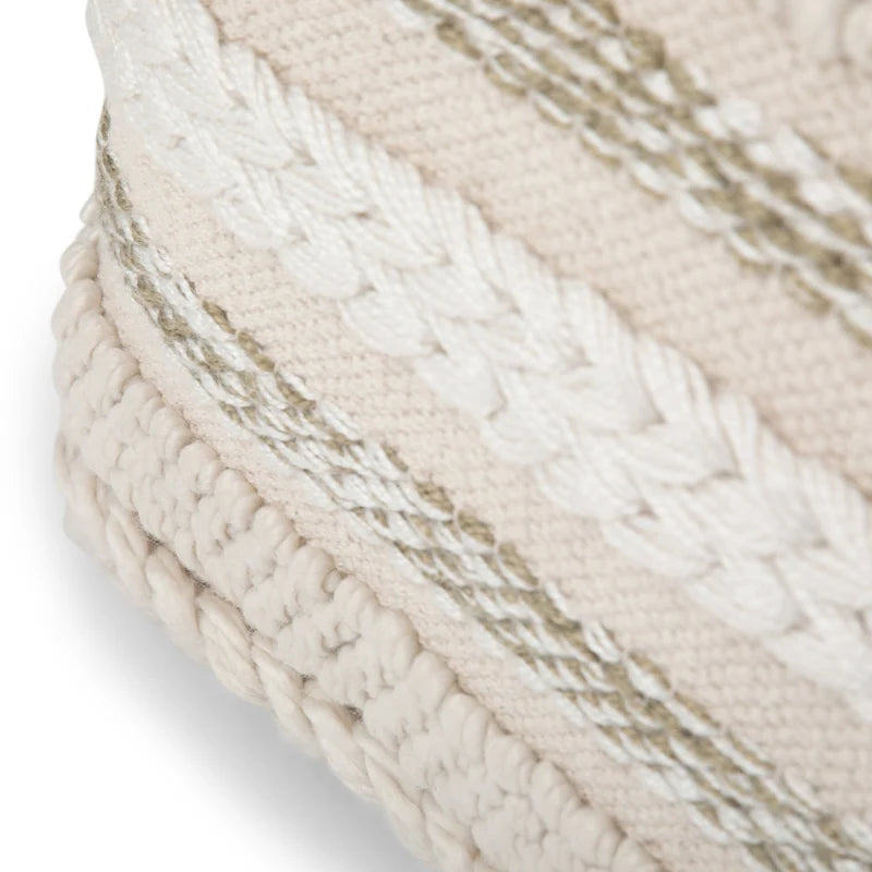 Coussin de sol carré style bohème (motif tissé à la main)