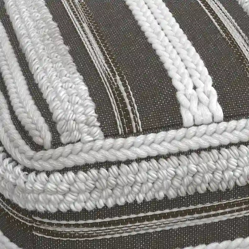 Coussin de sol carré style bohème (motif tissé à la main)