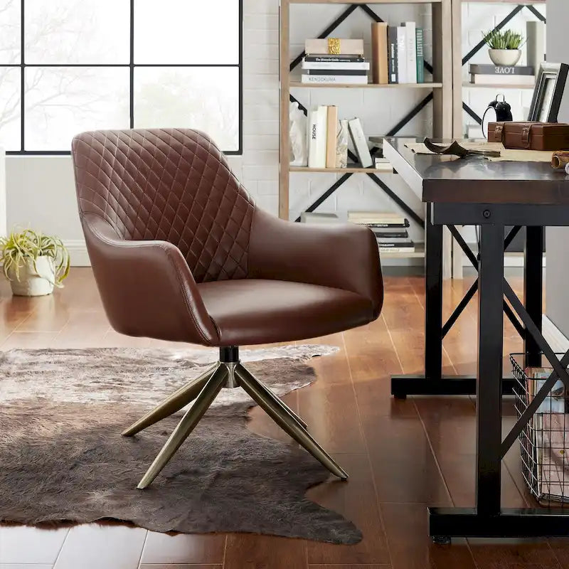 Fauteuil de loisirs pivotant en similicuir