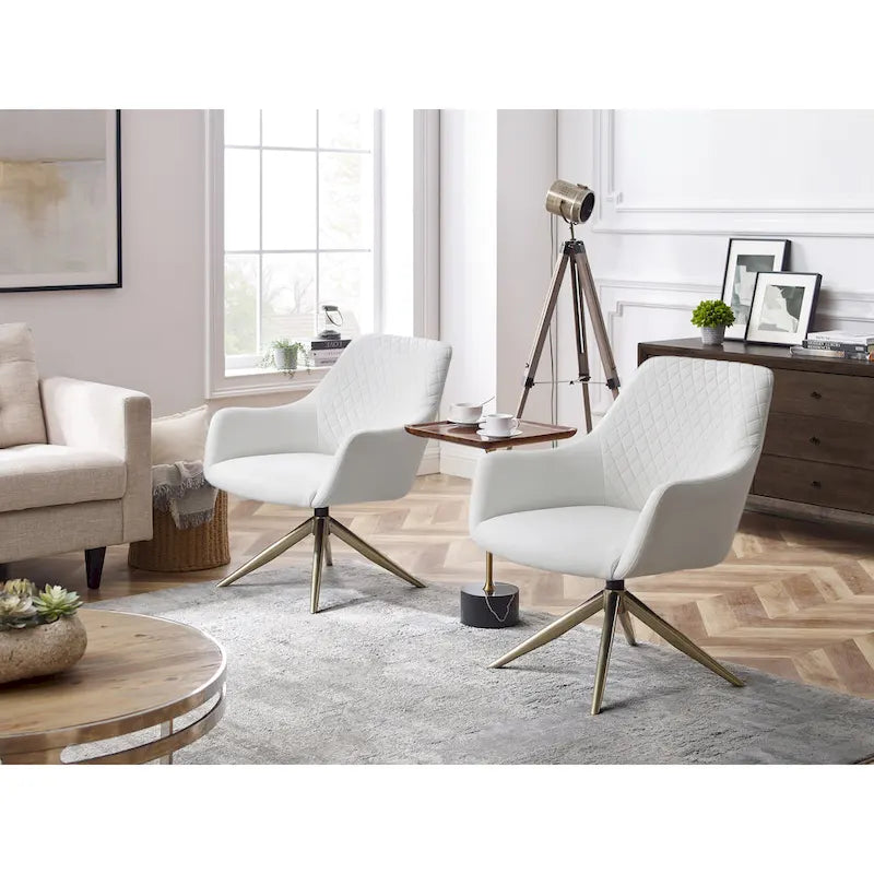 Fauteuil de loisirs pivotant en similicuir