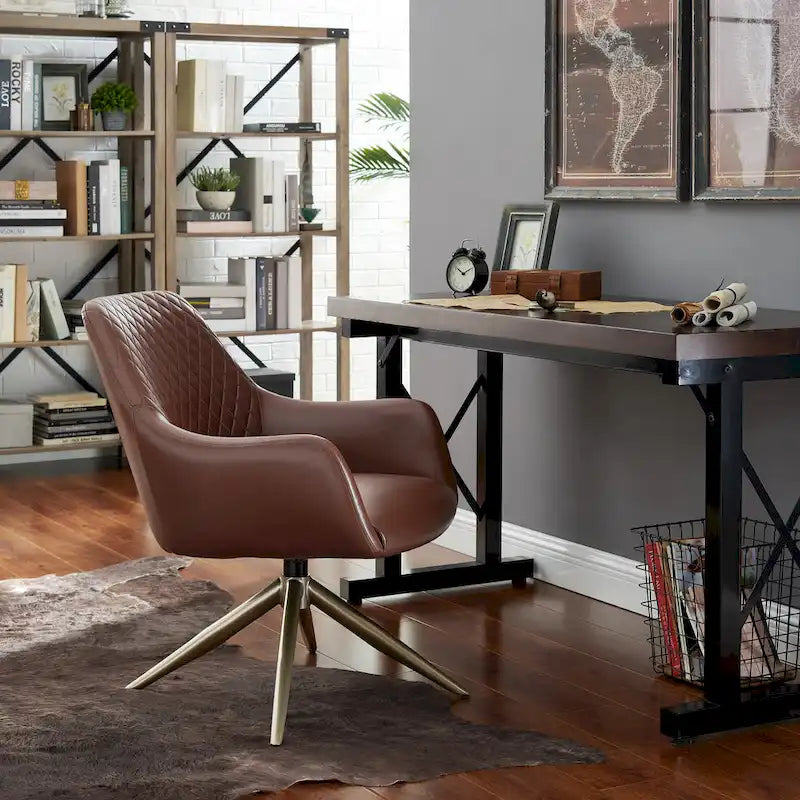 Fauteuil de loisirs pivotant en similicuir