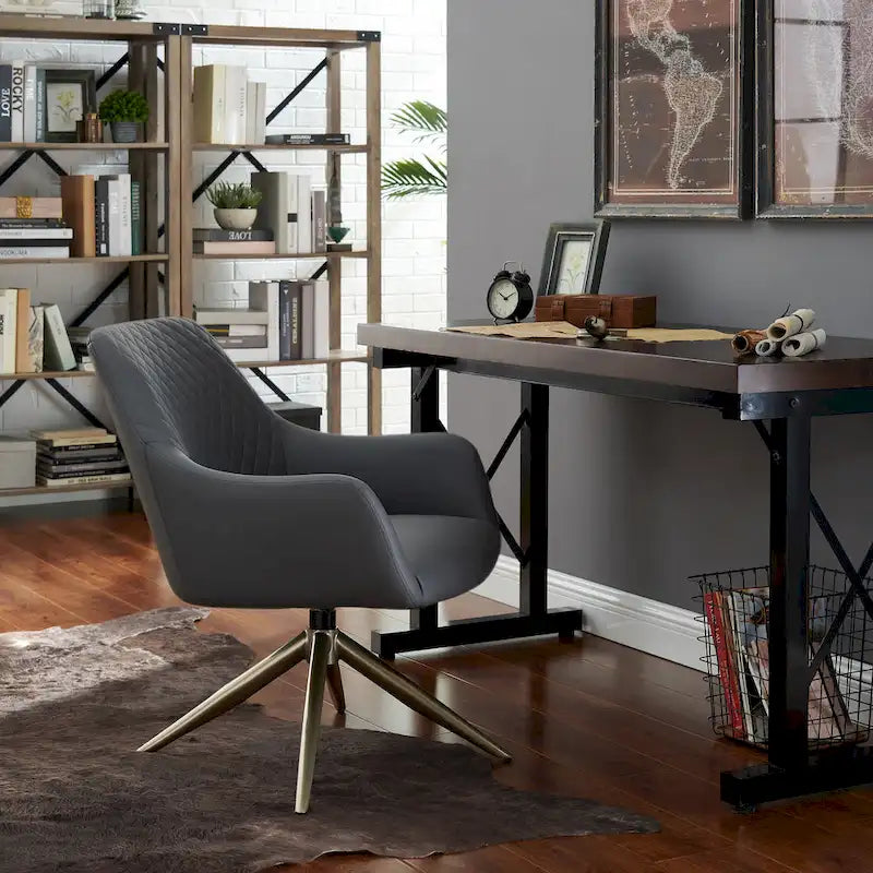 Fauteuil de loisirs pivotant en similicuir