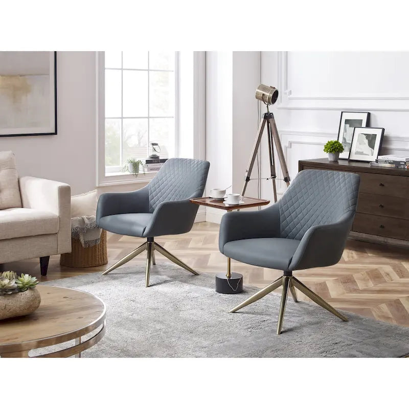 Fauteuil de loisirs pivotant en similicuir