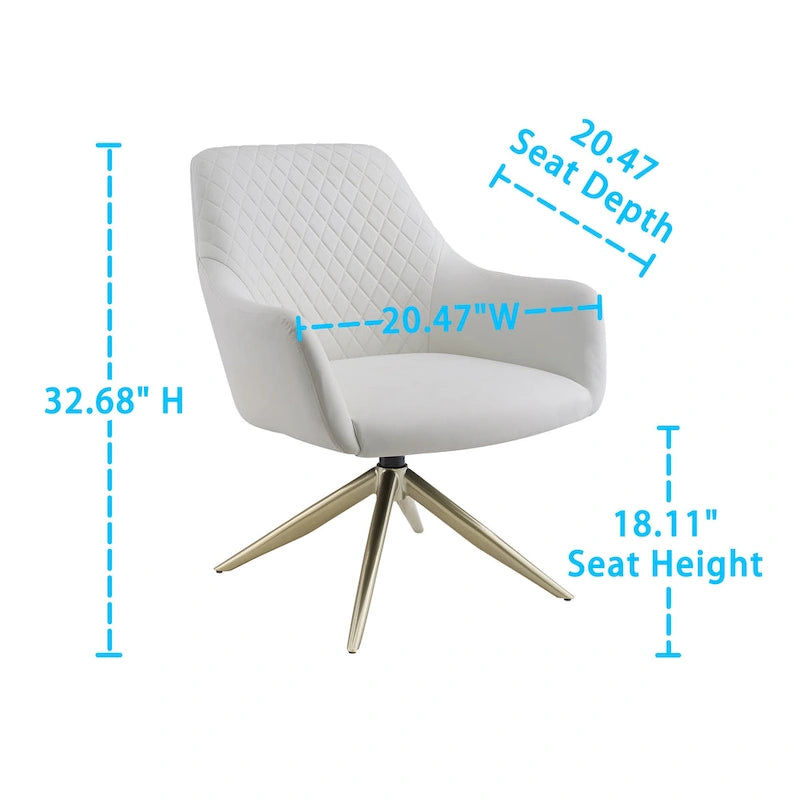 Fauteuil de loisirs pivotant en similicuir