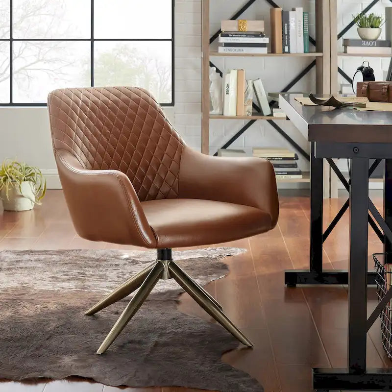 Fauteuil de loisirs pivotant en similicuir