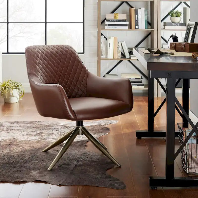 Fauteuil de loisirs pivotant en similicuir