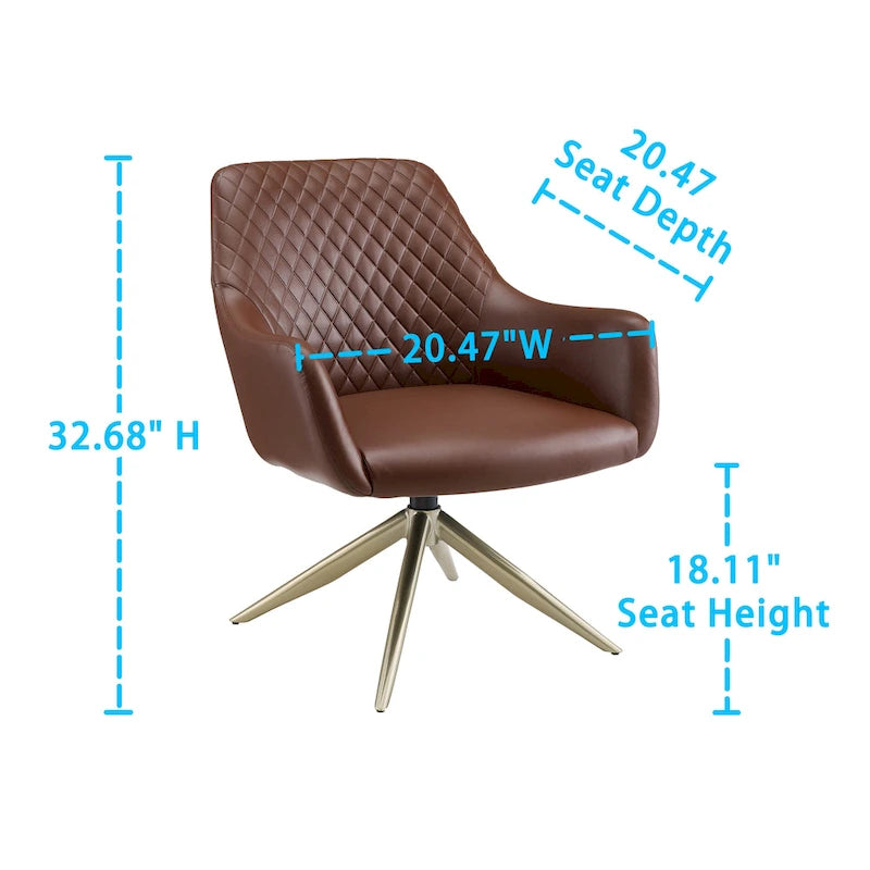 Fauteuil de loisirs pivotant en similicuir