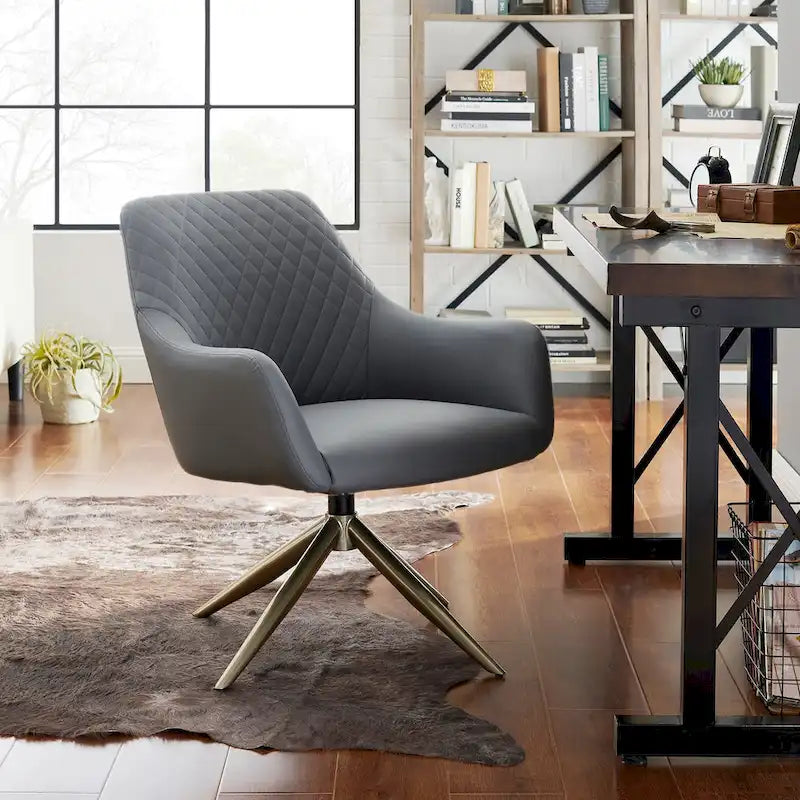 Fauteuil de loisirs pivotant en similicuir