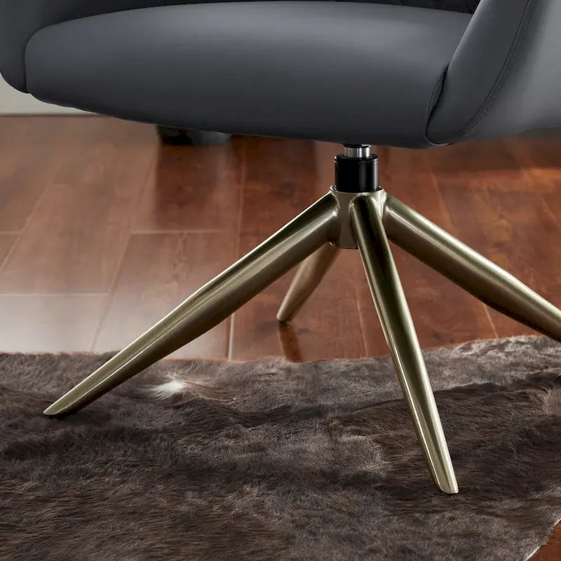Fauteuil de loisirs pivotant en similicuir