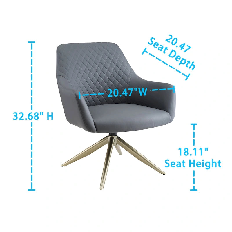 Fauteuil de loisirs pivotant en similicuir