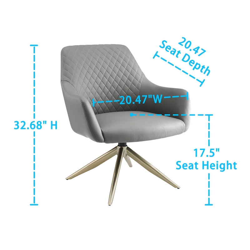Fauteuil de loisirs pivotant en similicuir