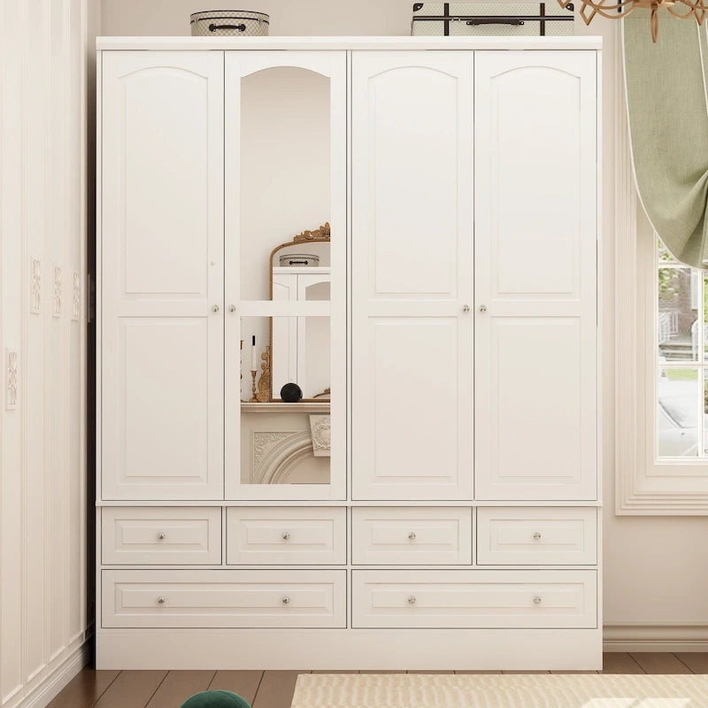 Armoire à deux portes — Armoire de rangement à portes miroirs