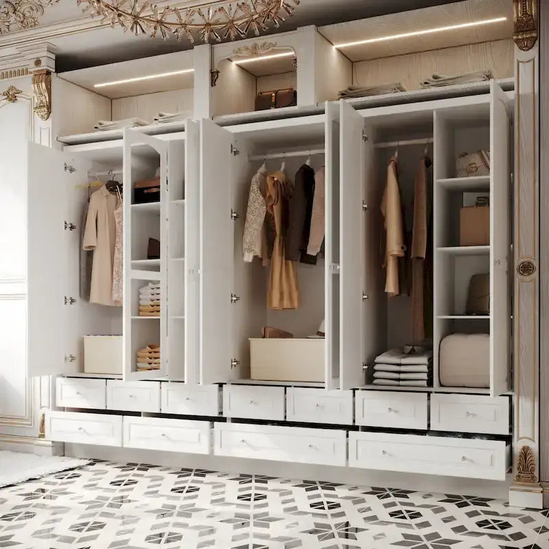 Armoire à deux portes — Armoire de rangement à portes miroirs