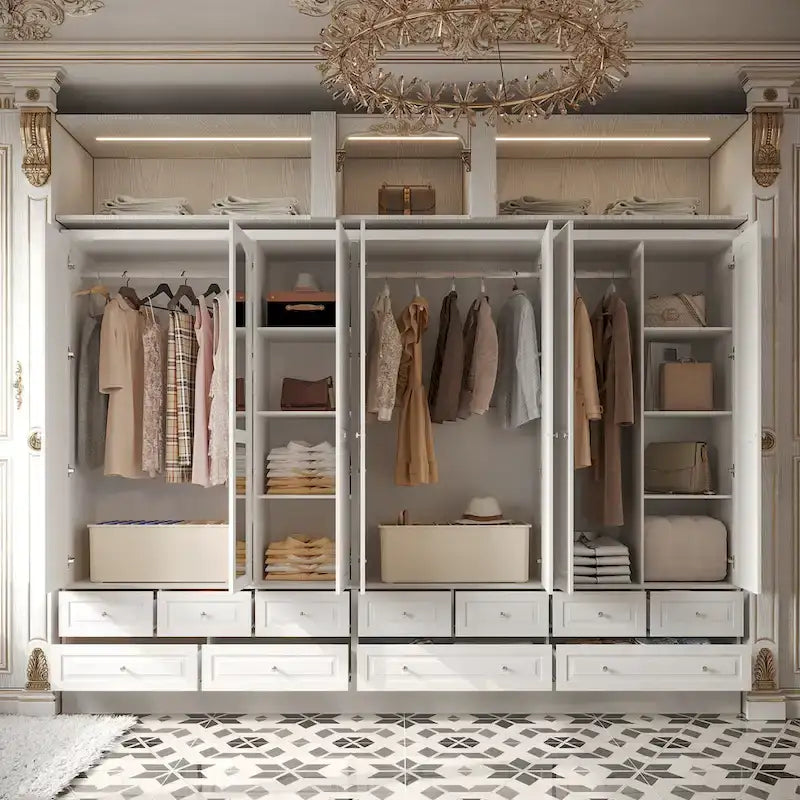 Armoire à deux portes — Armoire de rangement à portes miroirs