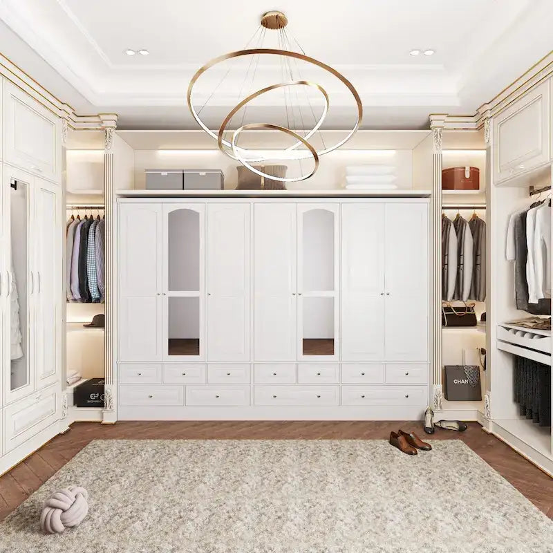 Armoire à deux portes — Armoire de rangement à portes miroirs
