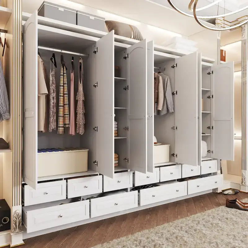 Armoire à deux portes — Armoire de rangement à portes miroirs