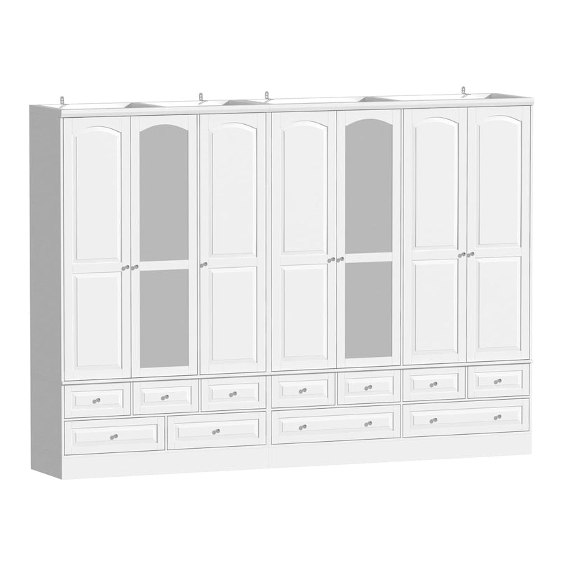 Armoire à deux portes — Armoire de rangement à portes miroirs