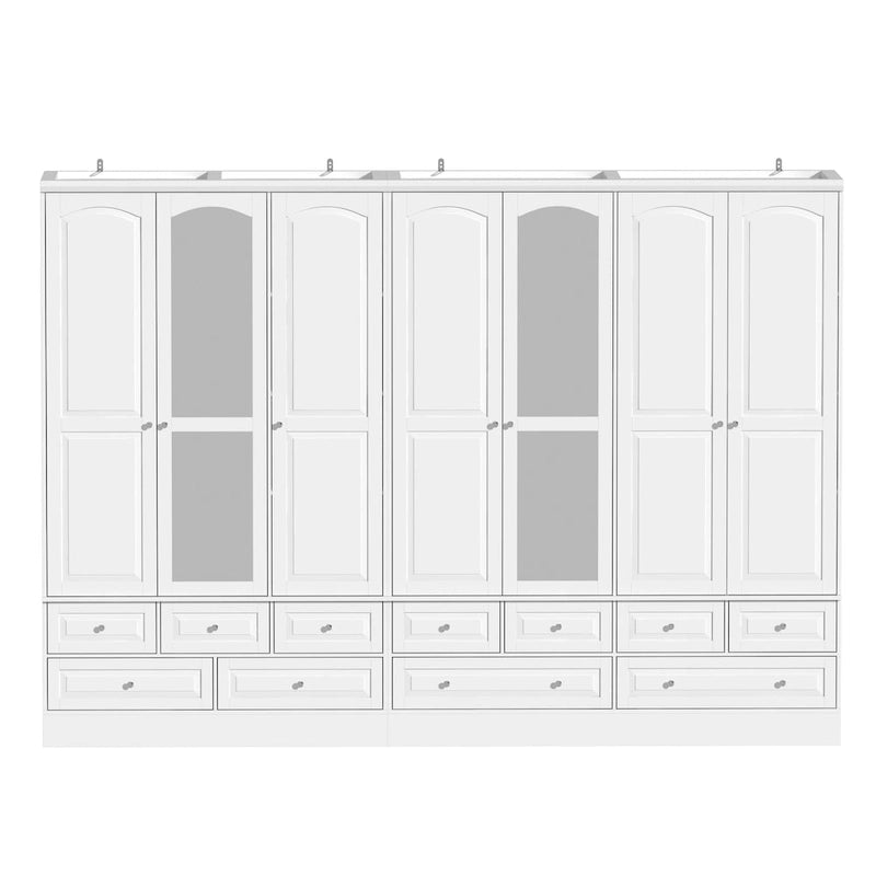 Armoire à deux portes — Armoire de rangement à portes miroirs