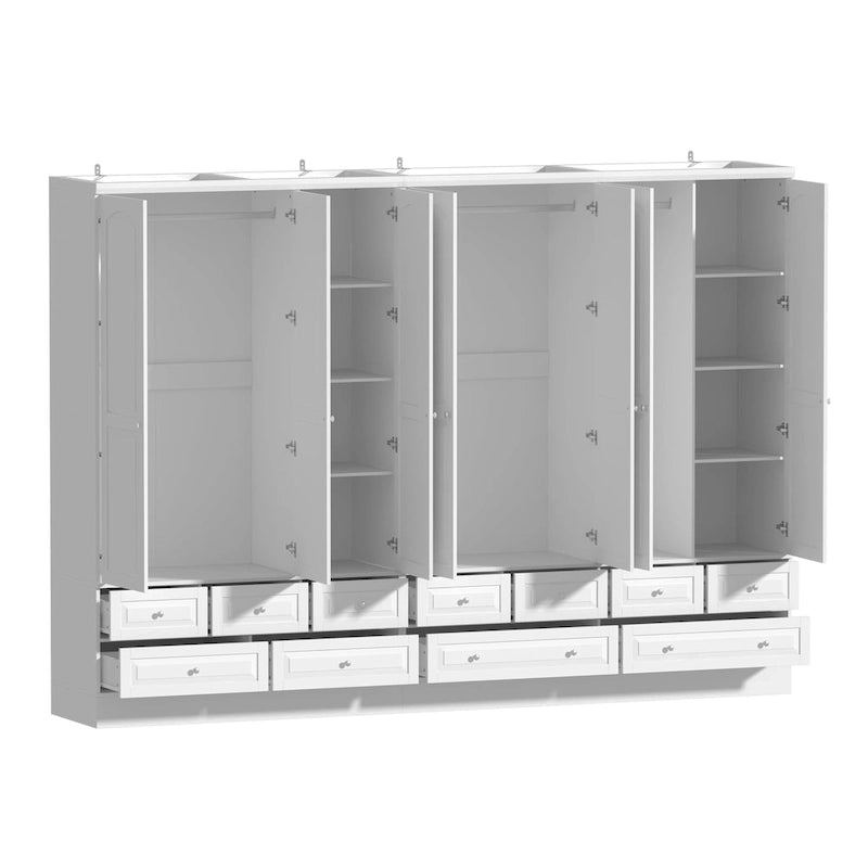 Armoire à deux portes — Armoire de rangement à portes miroirs