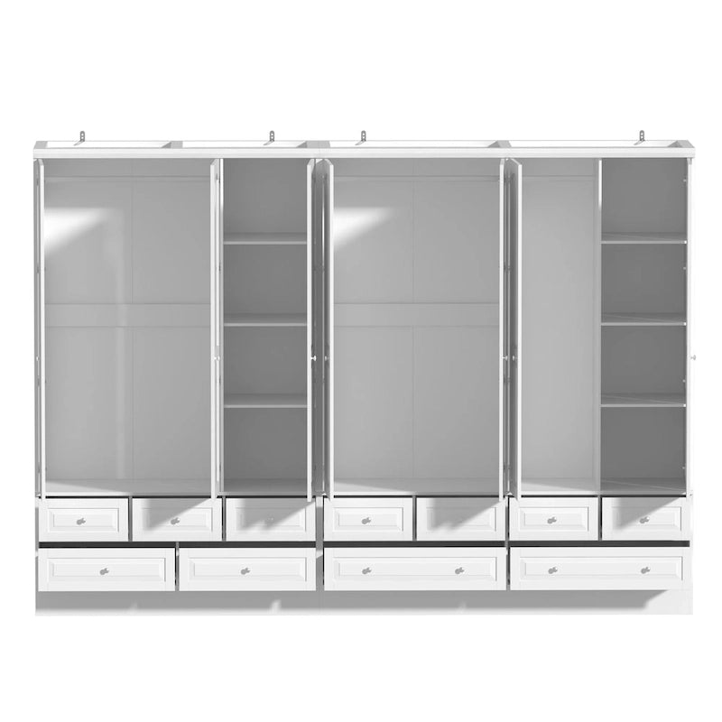 Armoire à deux portes — Armoire de rangement à portes miroirs