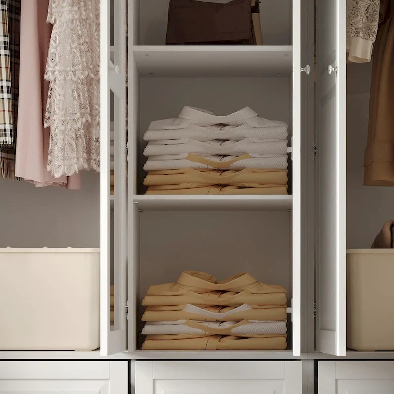 Armoire à deux portes — Armoire de rangement à portes miroirs