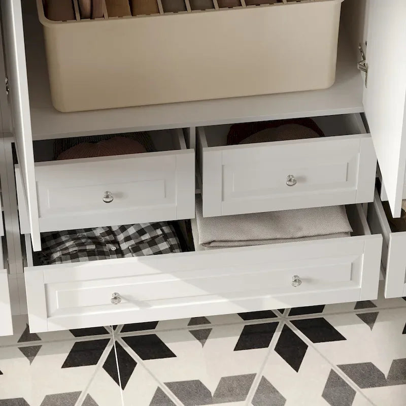 Armoire à deux portes — Armoire de rangement à portes miroirs