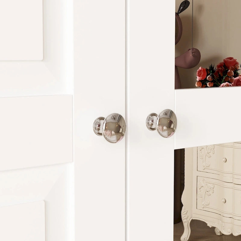 Armoire à deux portes — Armoire de rangement à portes miroirs