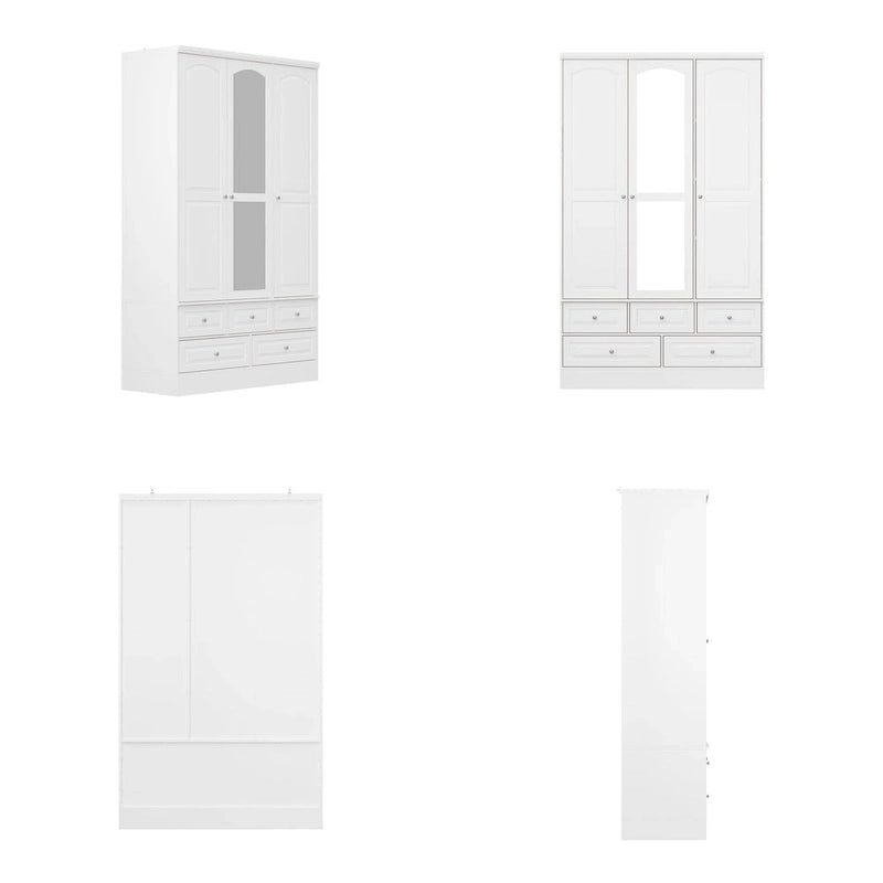Armoire à deux portes — Armoire de rangement à portes miroirs