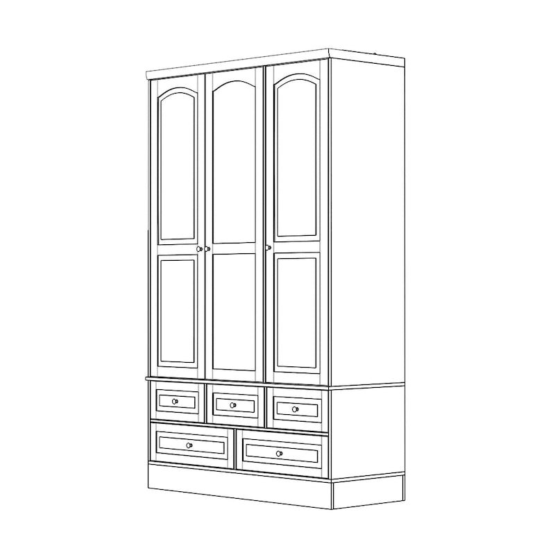 Armoire à deux portes — Armoire de rangement à portes miroirs
