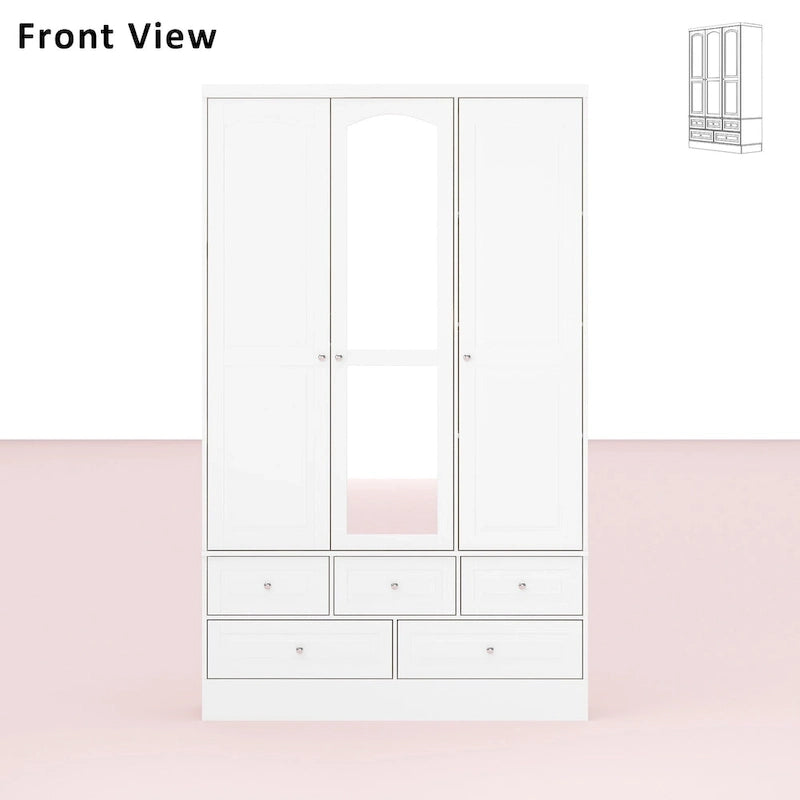 Armoire à deux portes — Armoire de rangement à portes miroirs