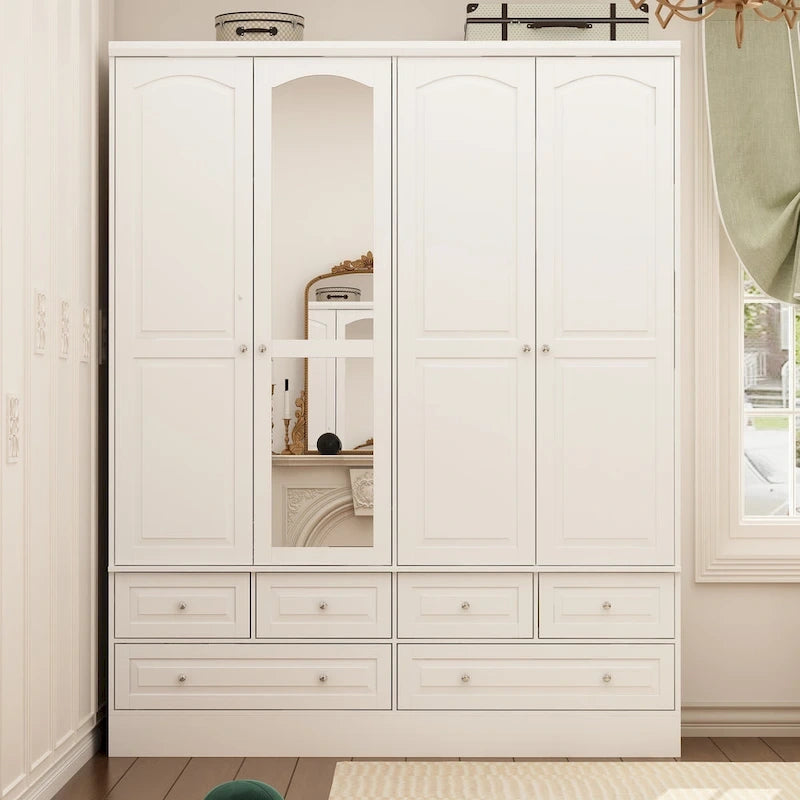 Armoire à deux portes — Armoire de rangement à portes miroirs