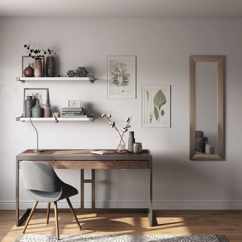 Bureau de style industriel en acacia massif