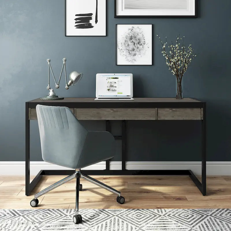 Bureau de style industriel en acacia massif