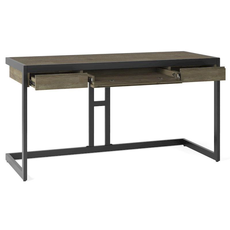 Bureau de style industriel en acacia massif