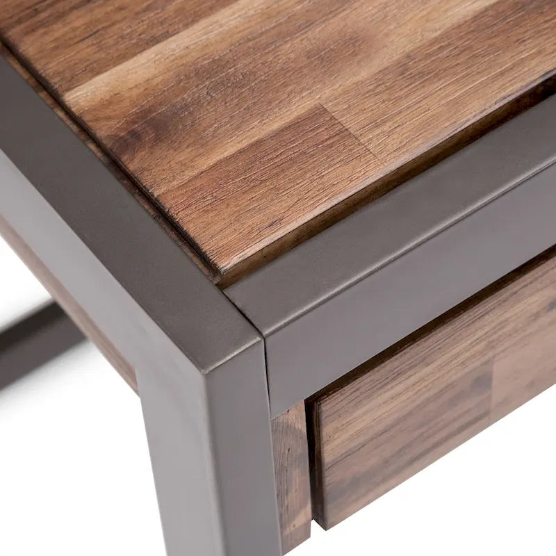 Bureau de style industriel en acacia massif