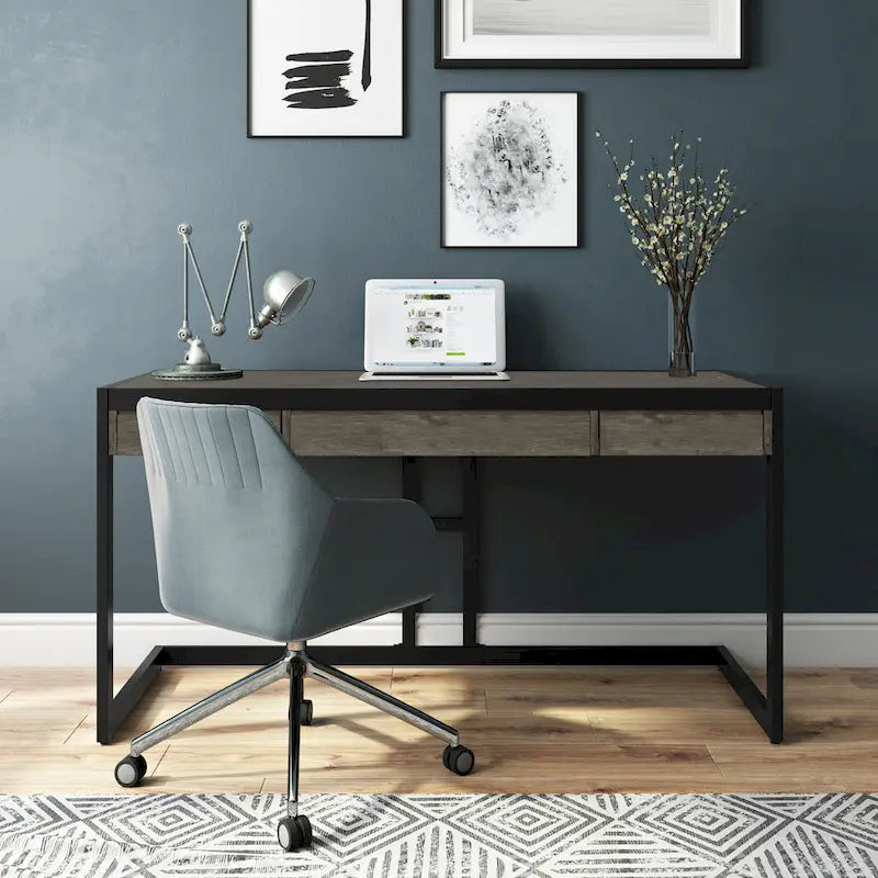 Bureau de style industriel en acacia massif